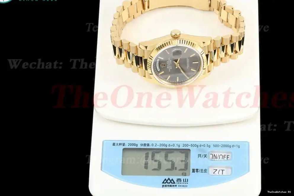A2836(Gain YG Stk Grey 128238 Weight) 36mm YG QF V2 DayDate 0412